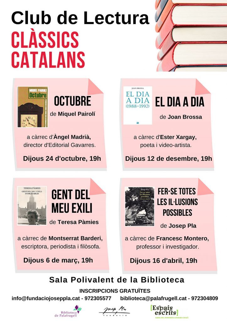 Octubre obrirà el club de lectura clàssics catalans